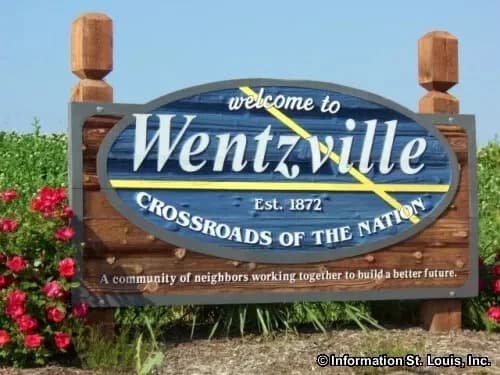 Welcome to Wentzville, Crossroads of the Nation sign